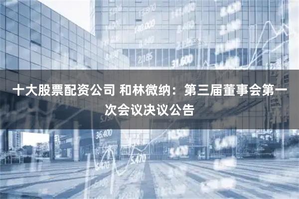 十大股票配资公司 和林微纳：第三届董事会第一次会议决议公告